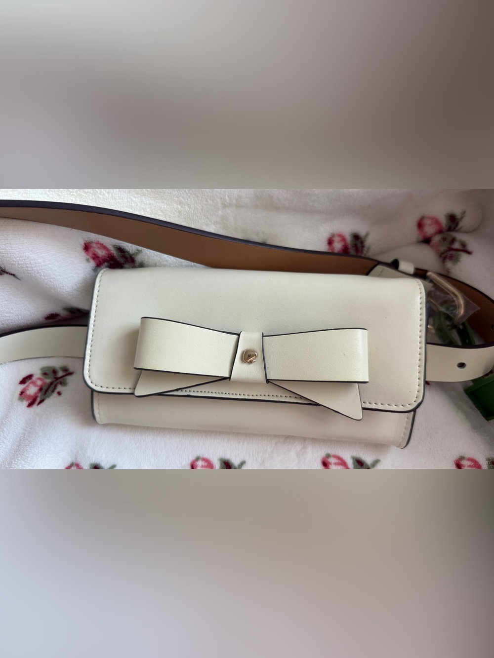 Kate Spade Crossbody Belt Bag L/XL NWT Cream with Bow